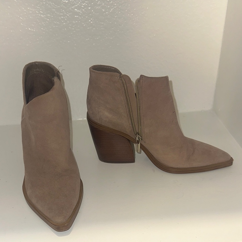 Vince Camuto Taupe Ankle Booties